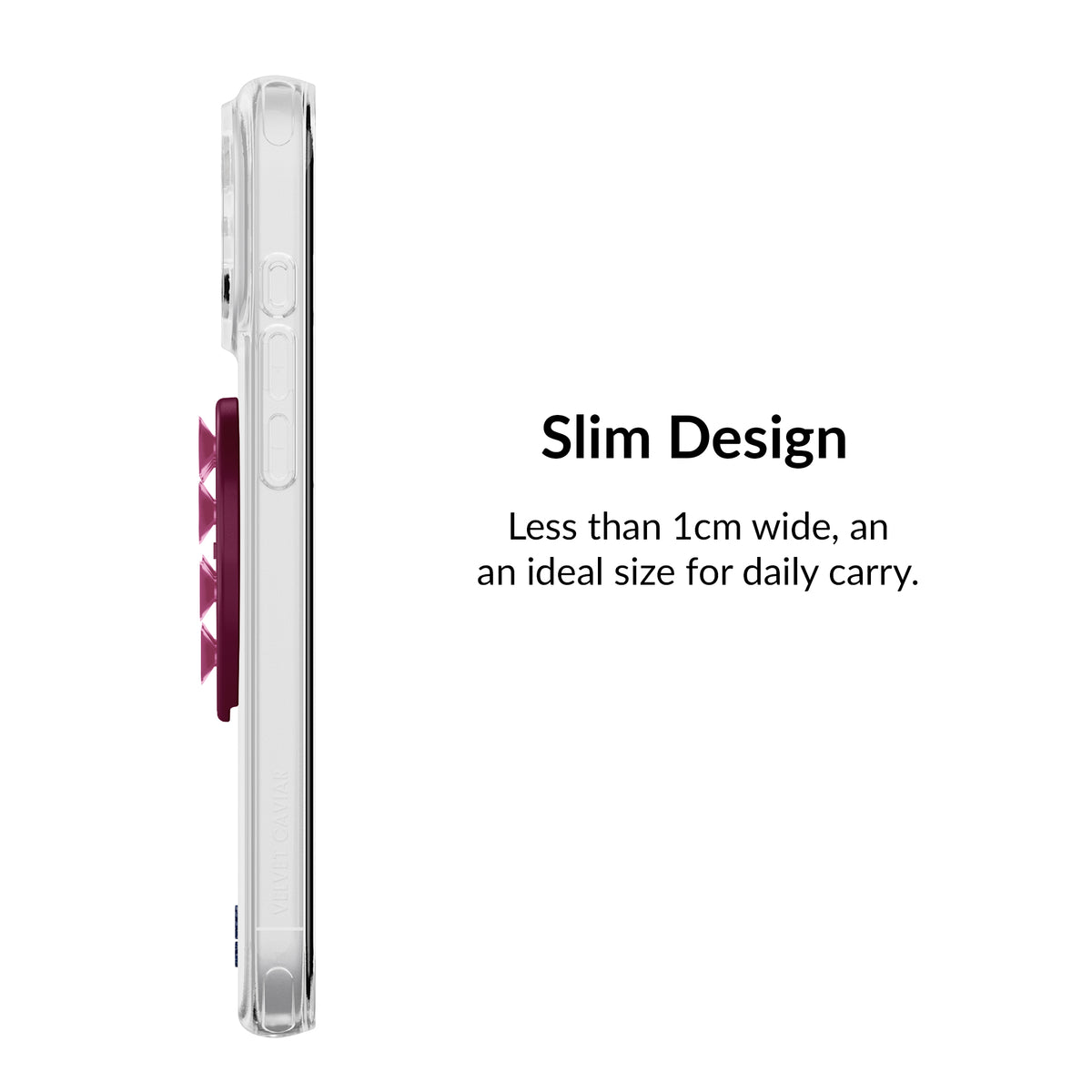 Burgundy Jelly Heart MagSafe MirrorGrip - Image 5