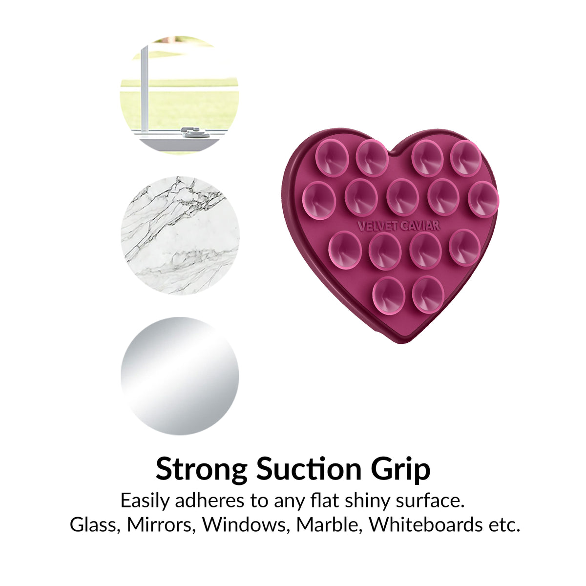 Burgundy Jelly Heart MagSafe MirrorGrip - Image 6