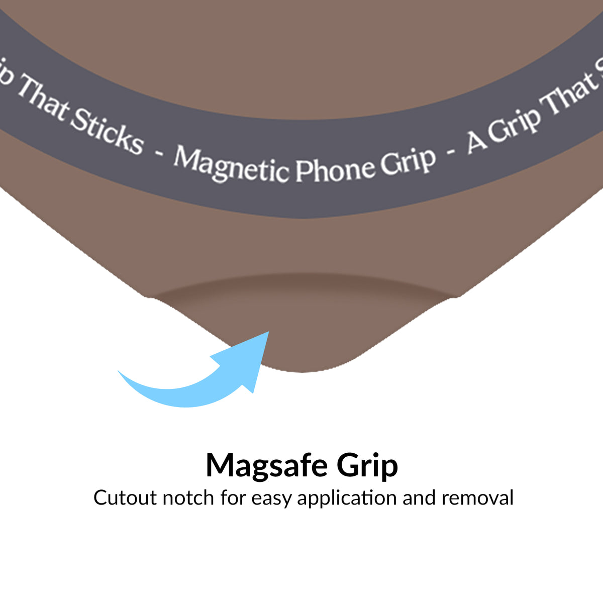 Cashmere Taupe Heart MagSafe MightyGrip - Image 3