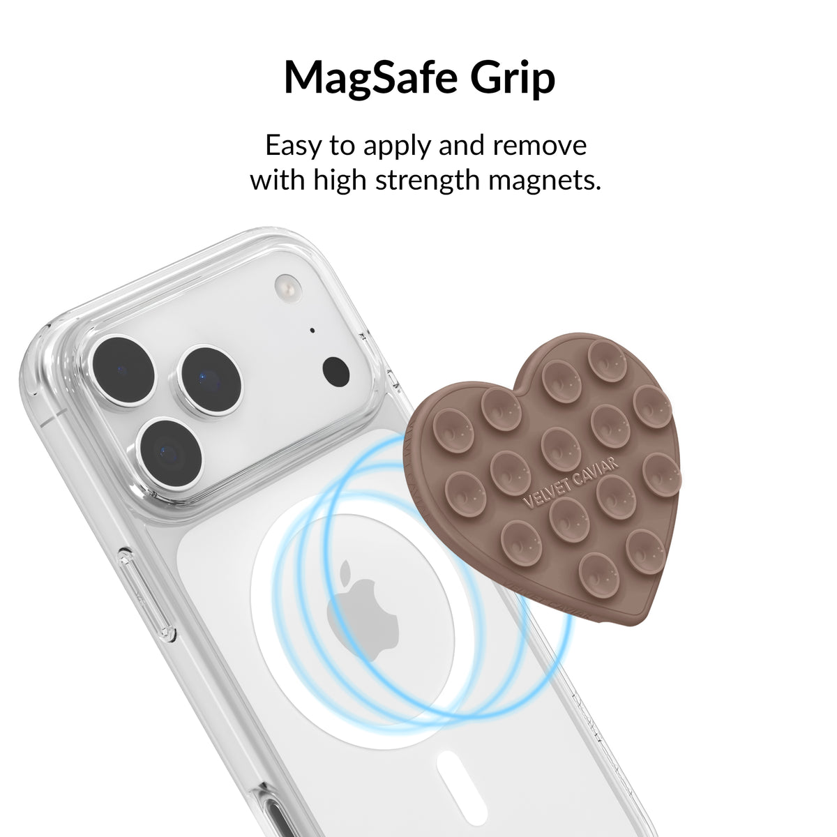Cashmere Taupe Heart MagSafe MightyGrip - Image 4