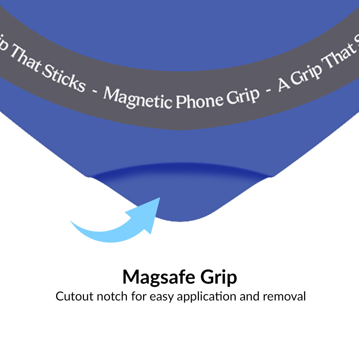 Cobalt Blue Heart MagSafe MightyGrip - Image 3