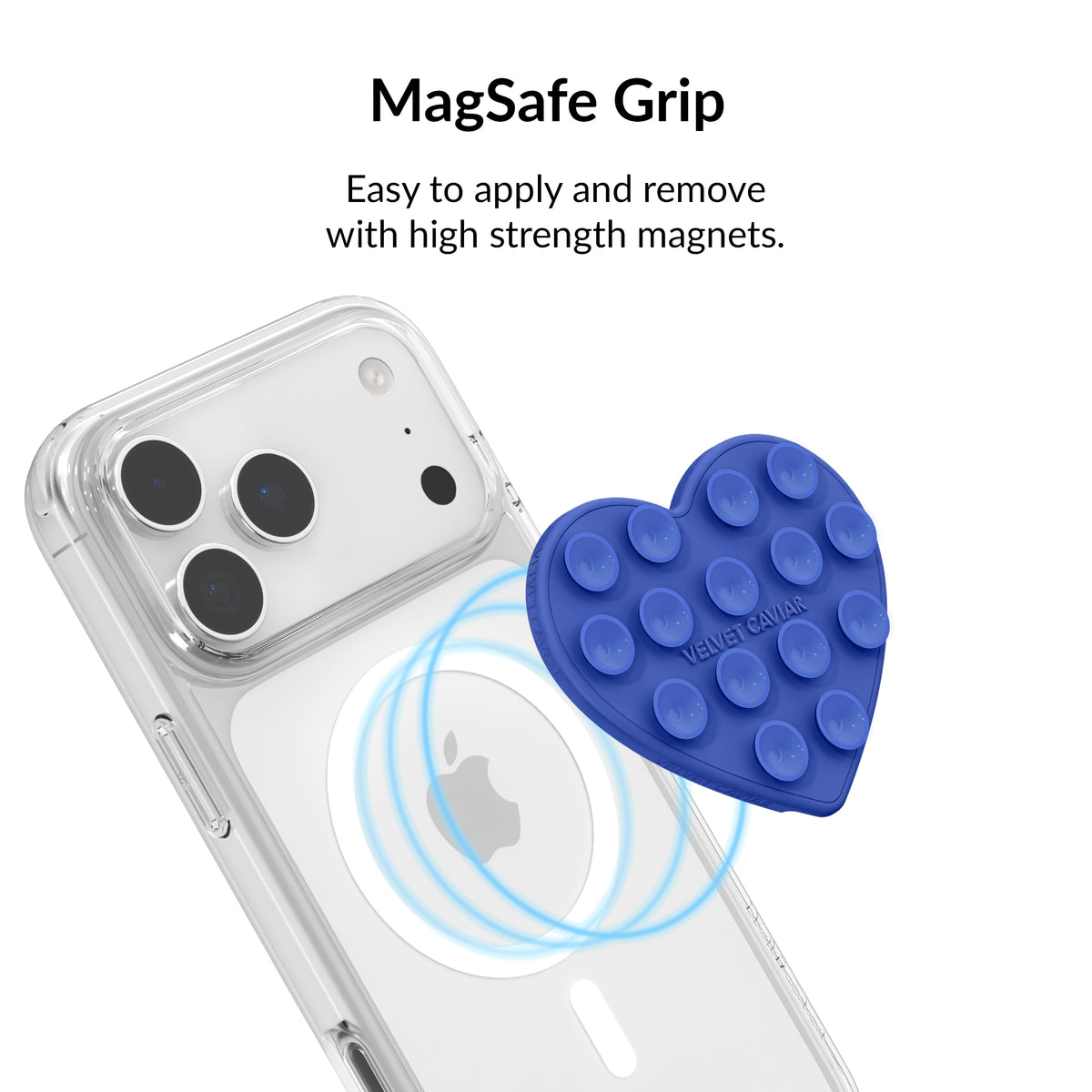 Cobalt Blue Heart MagSafe MightyGrip - Image 4