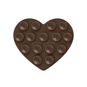 Espresso Brown Heart MagSafe MightyGrip