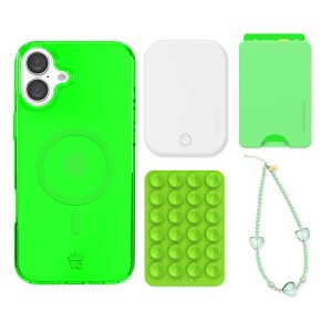 Neon Green iPhone Bundle Set - Wallet