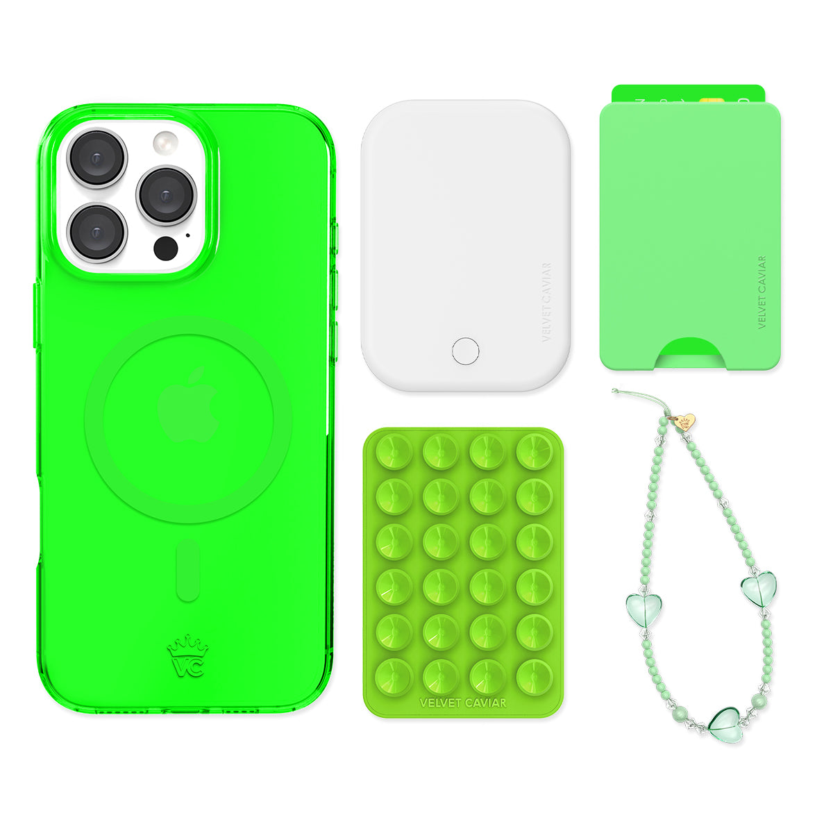 Neon Green iPhone Bundle Set - Wallet - Image 2