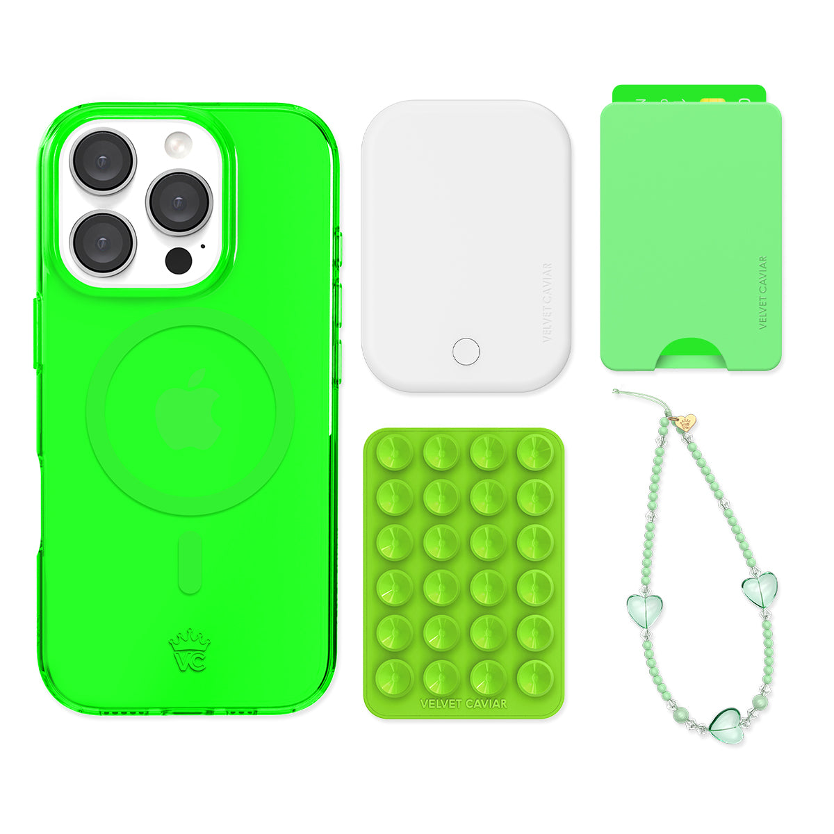 Neon Green iPhone Bundle Set - Wallet - Image 3