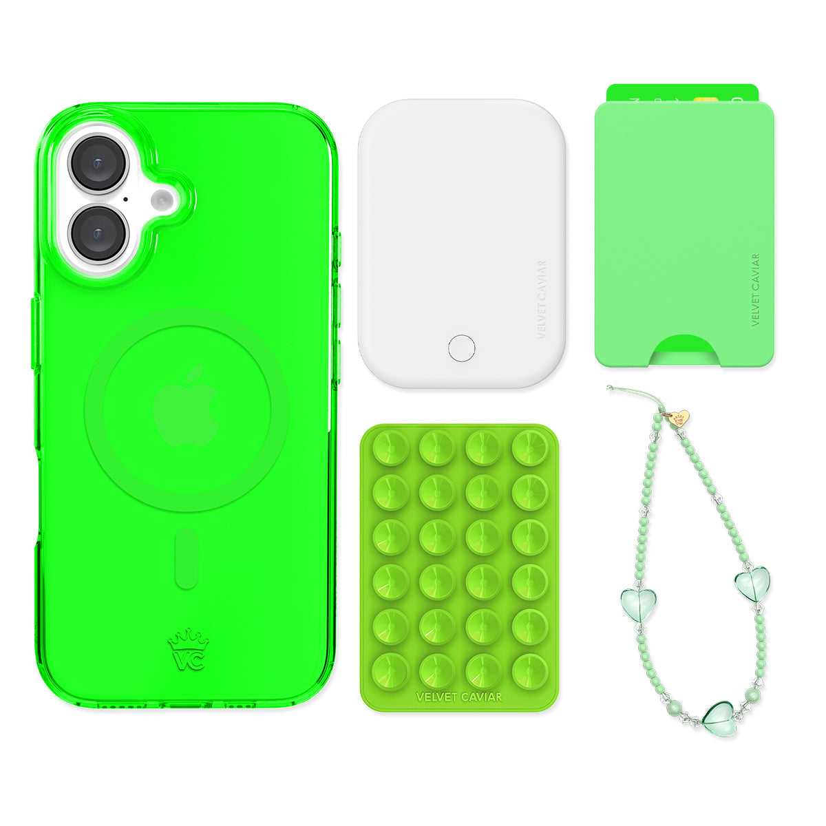 Neon Green iPhone Bundle Set - Wallet - Image 4