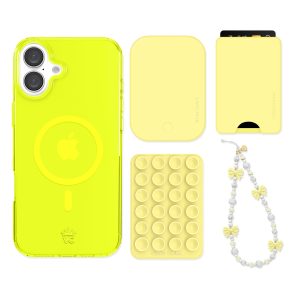 Neon Yellow iPhone Bundle Set - Wallet