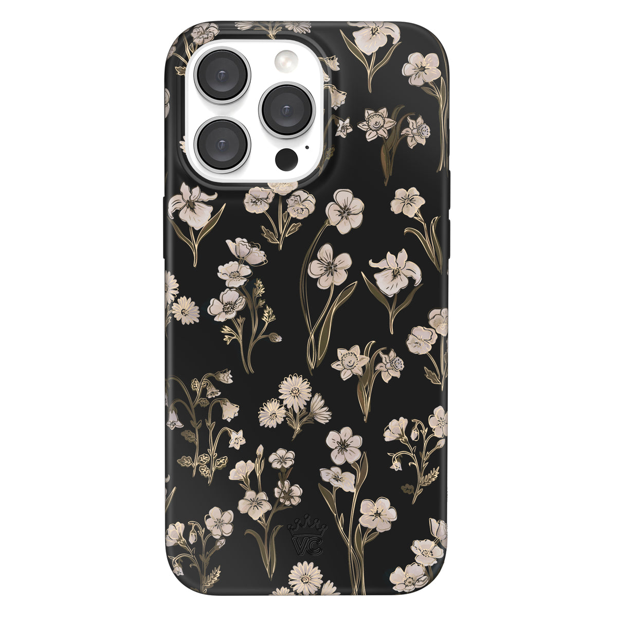 Nightbloom Gold Chrome Floral iPhone Case - Image 6