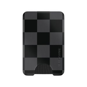 Noir Vibe Checkered Magsafe Wallet