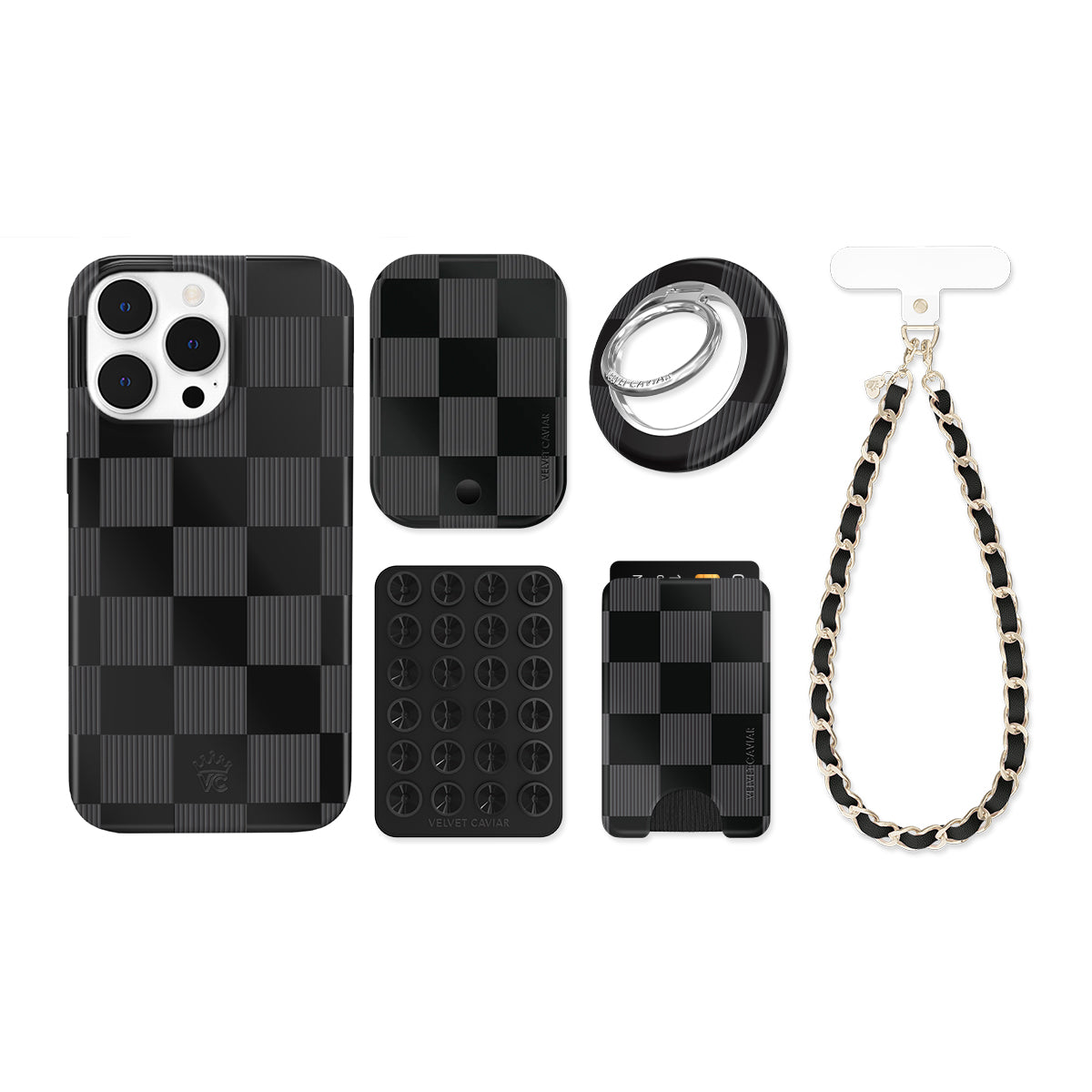Noir Vibe Checkered iPhone Bundle Set - Image 3