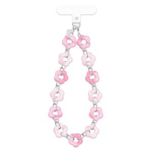 Pink Blossom Chain Phone Charm