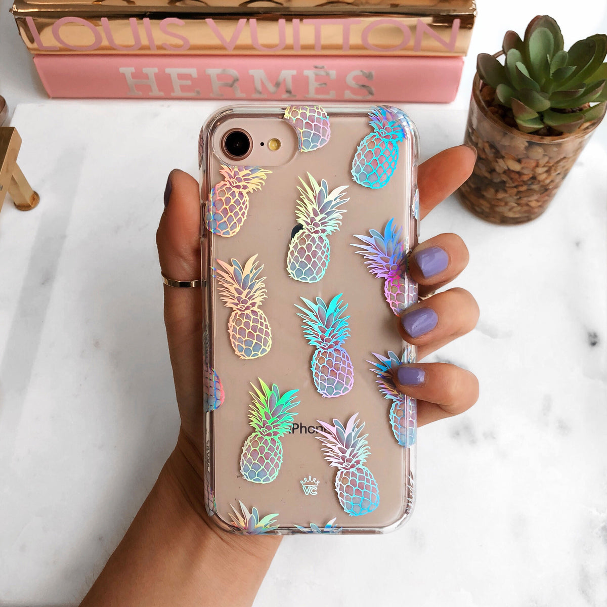 Pineapple Holo iPhone Case - Image 2