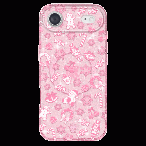 Pink Christmas Glitter iPhone Case