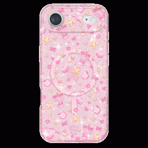 Pink Hanukkah Glitter iPhone Case