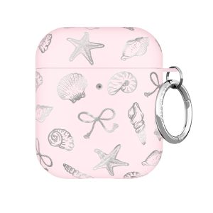 Pink Coastal Seashells AirPod Case