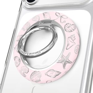 Pink Coastal Seashells MagSafe Grip Ring