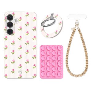 Pink Peony Floral Samsung Bundle Set