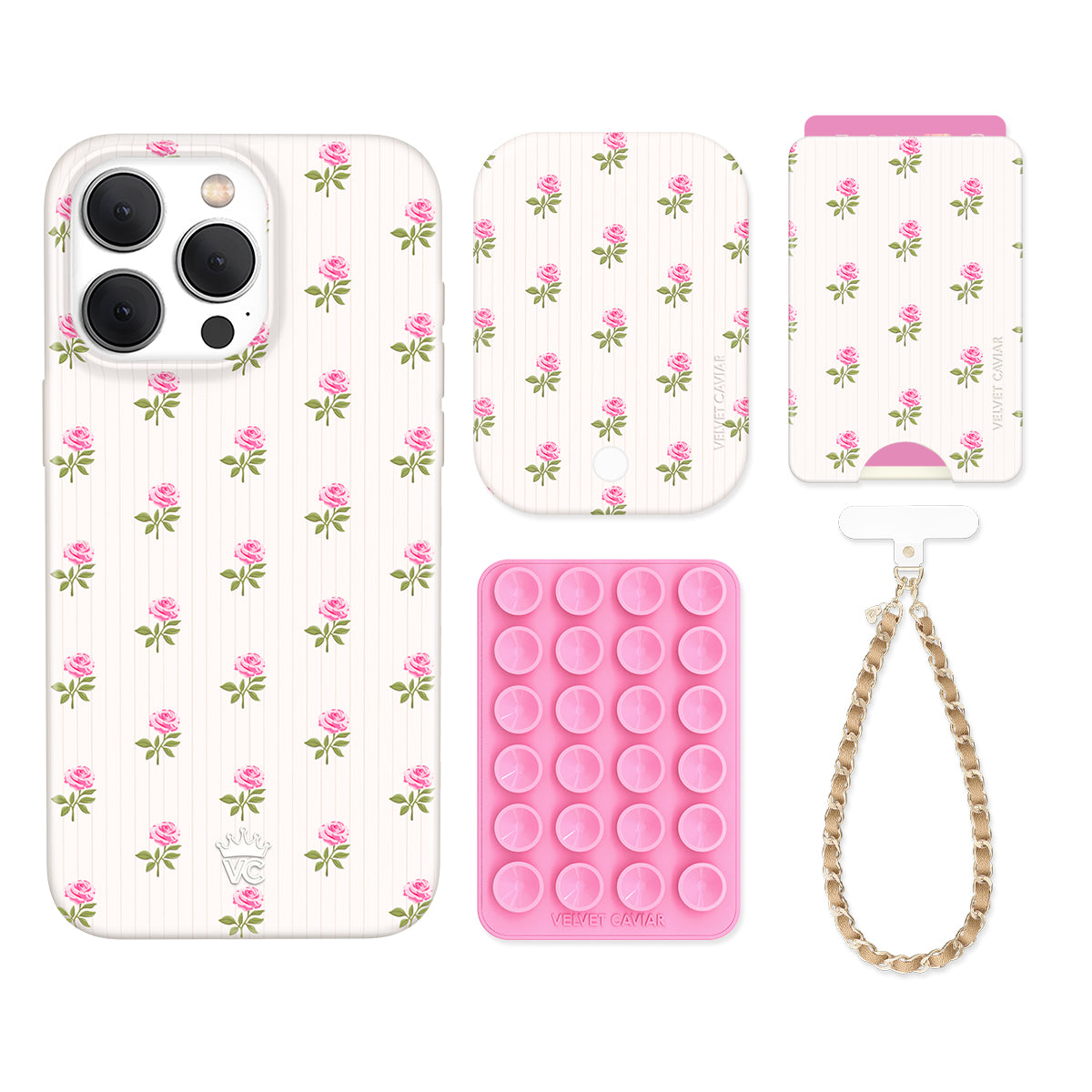 Pink Peony Floral iPhone Bundle Set - Wallet - Image 6
