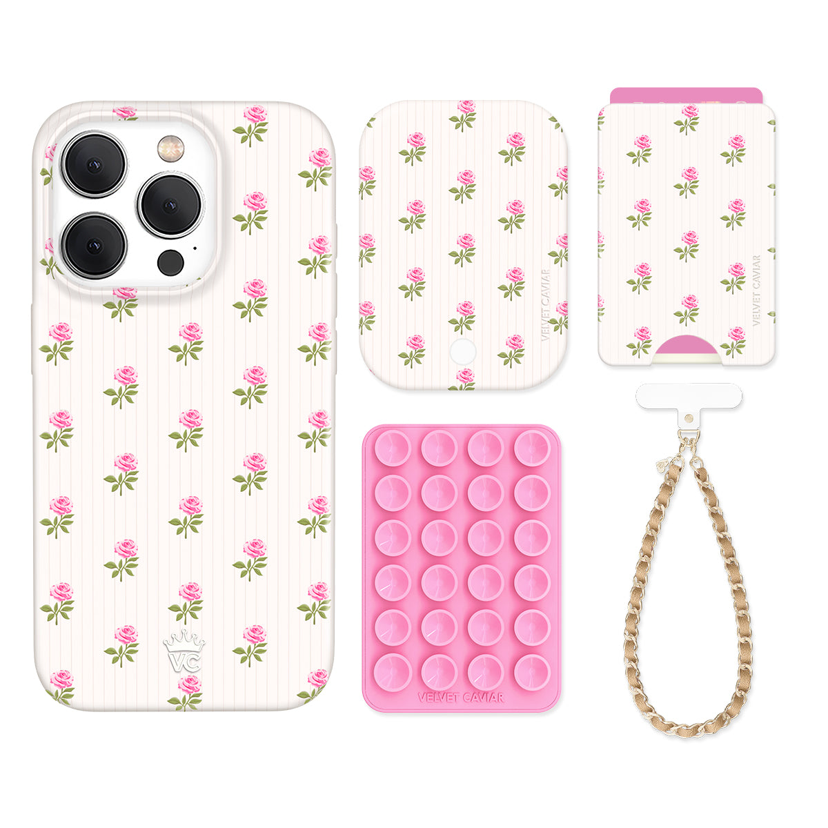 Pink Peony Floral iPhone Bundle Set - Wallet - Image 7
