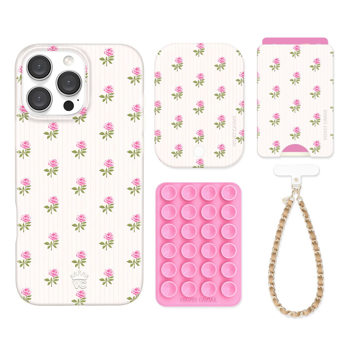 Pink Peony Floral iPhone Bundle Set - Wallet - Image 2