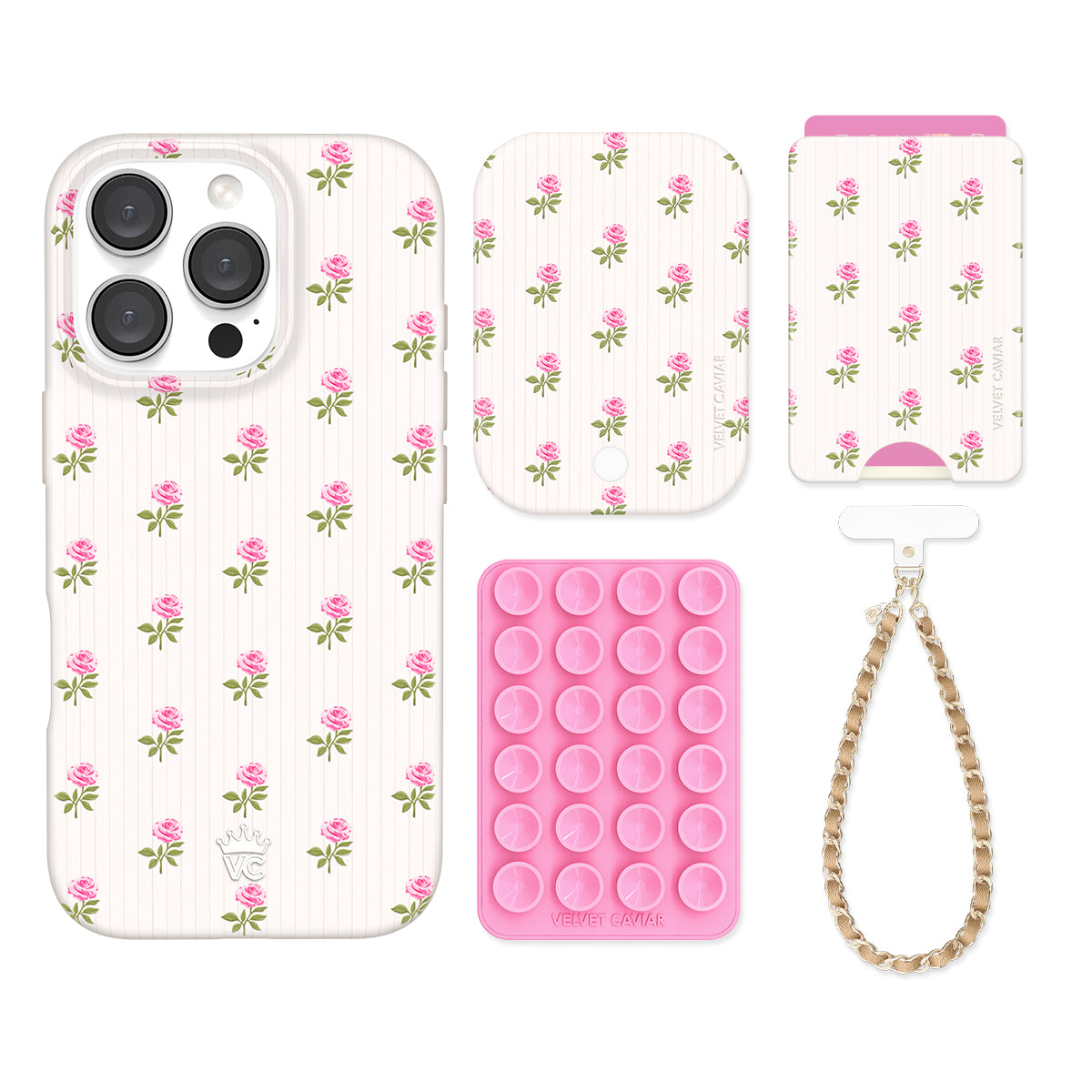 Pink Peony Floral iPhone Bundle Set - Wallet - Image 3