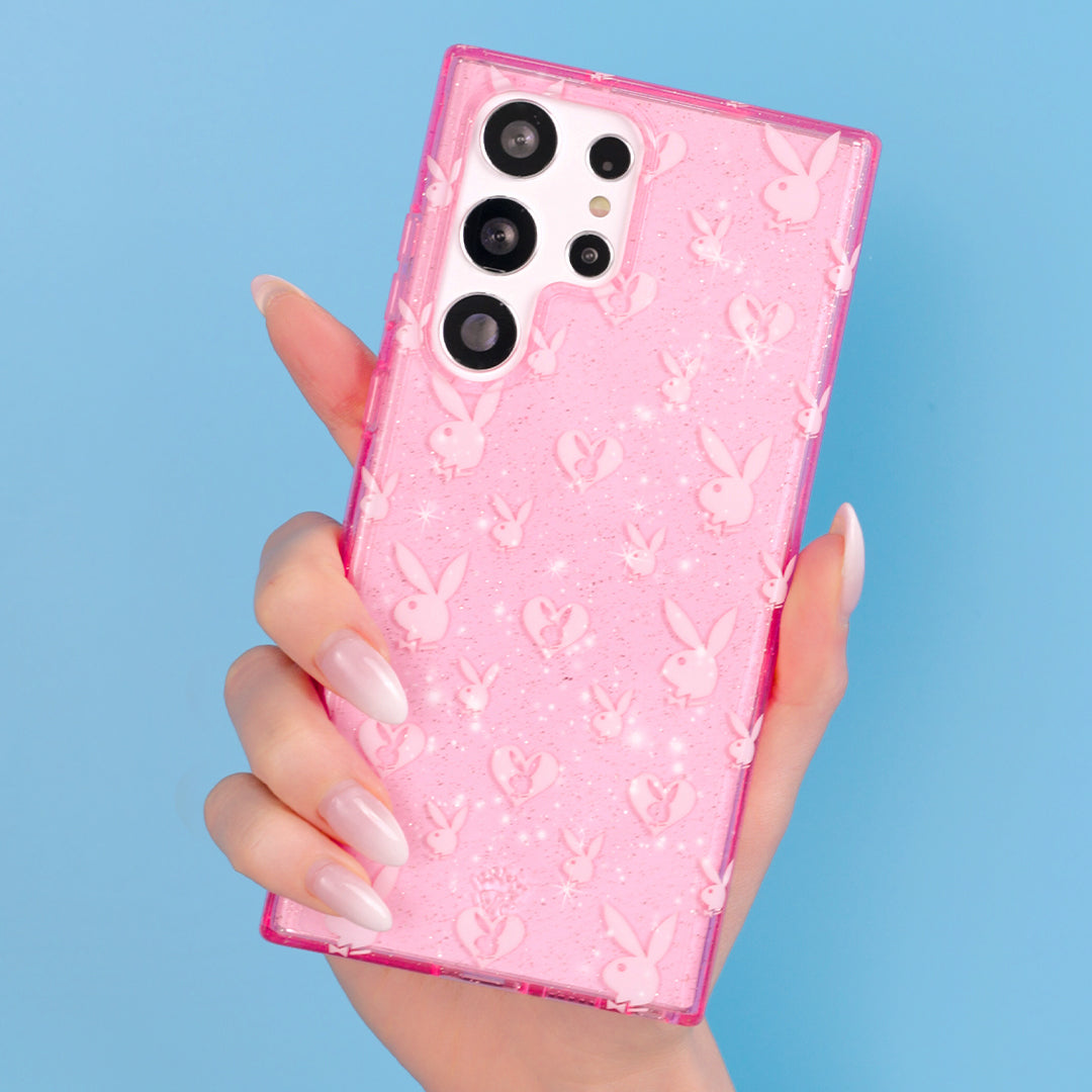 Playboy Pink Bunny Glitter Samsung Case - Image 2