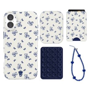 Preppy Teddy iPhone Bundle Set - Wallet