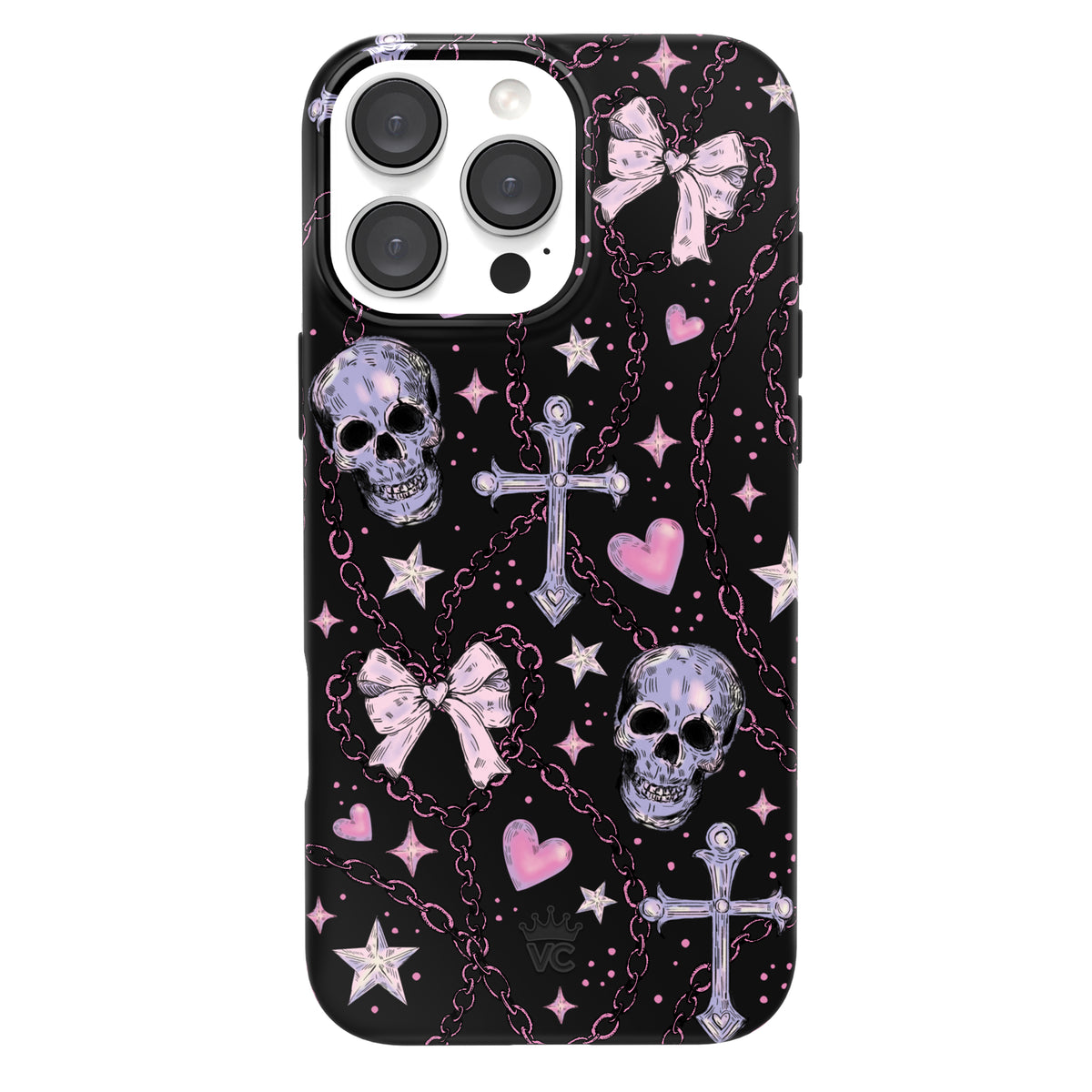 Pretty Punk Skulls iPhone Case - Image 6