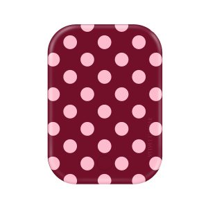 Raspberry Polka Dot Portable MagSafe Charger Power Pack