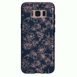 Floral Rose Gold Chrome Samsung Galaxy Case