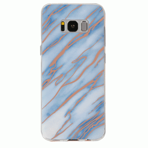 Sky Blue Rose Gold Chrome Samsung Galaxy Case