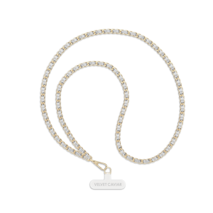 Silver Leather Chain Phone Crossbody Strap