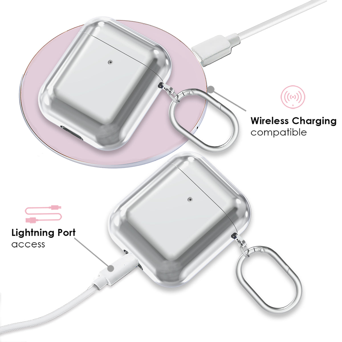 Silver Chrome AirPod Case - Image 4