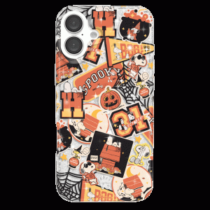 Snoopy Halloween Varsity Glitter iPhone Case