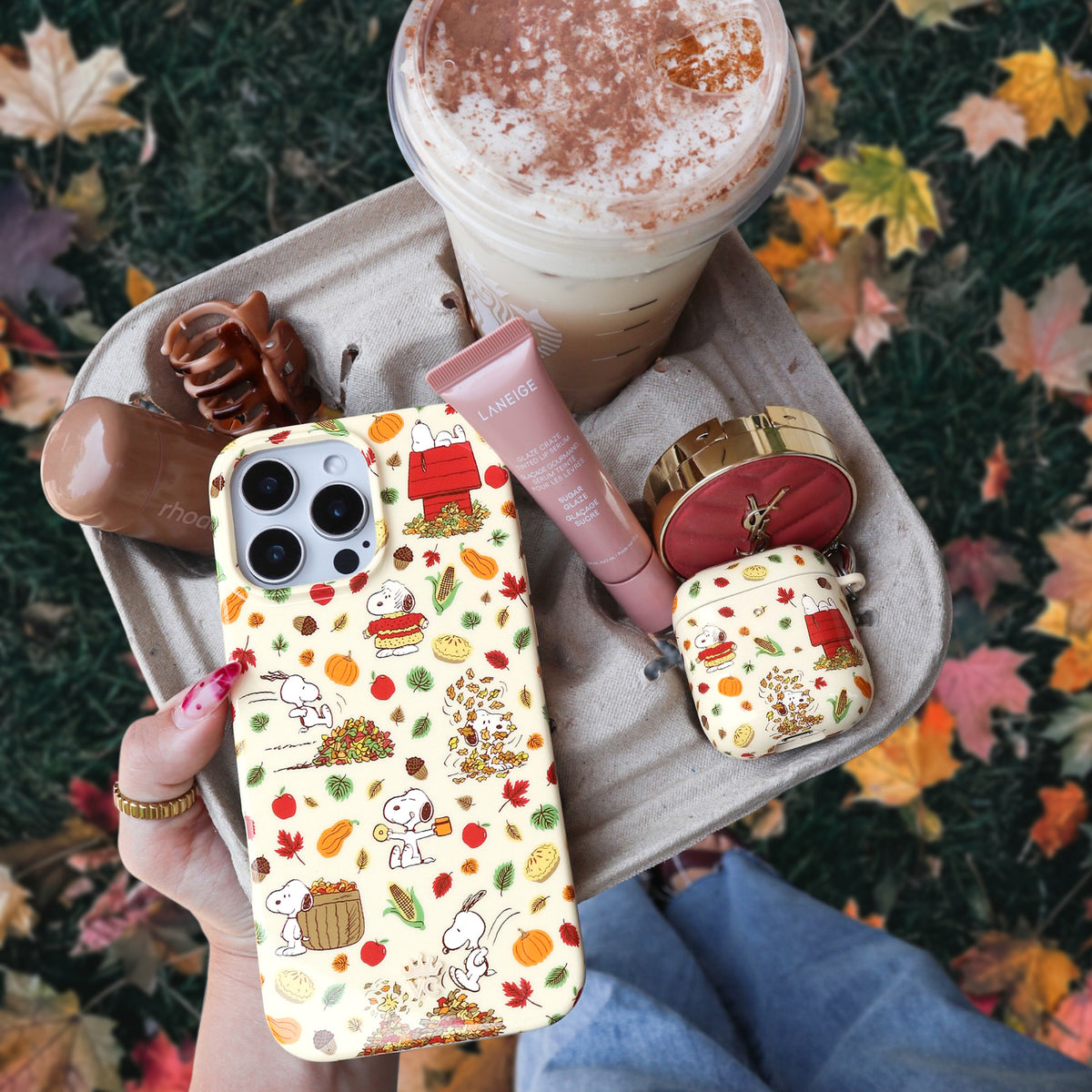 Snoopy Autumn Leaves AirPod Case - Image 7