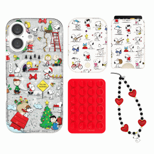 Snoopy Christmas Glitter iPhone Bundle Set - Wallet