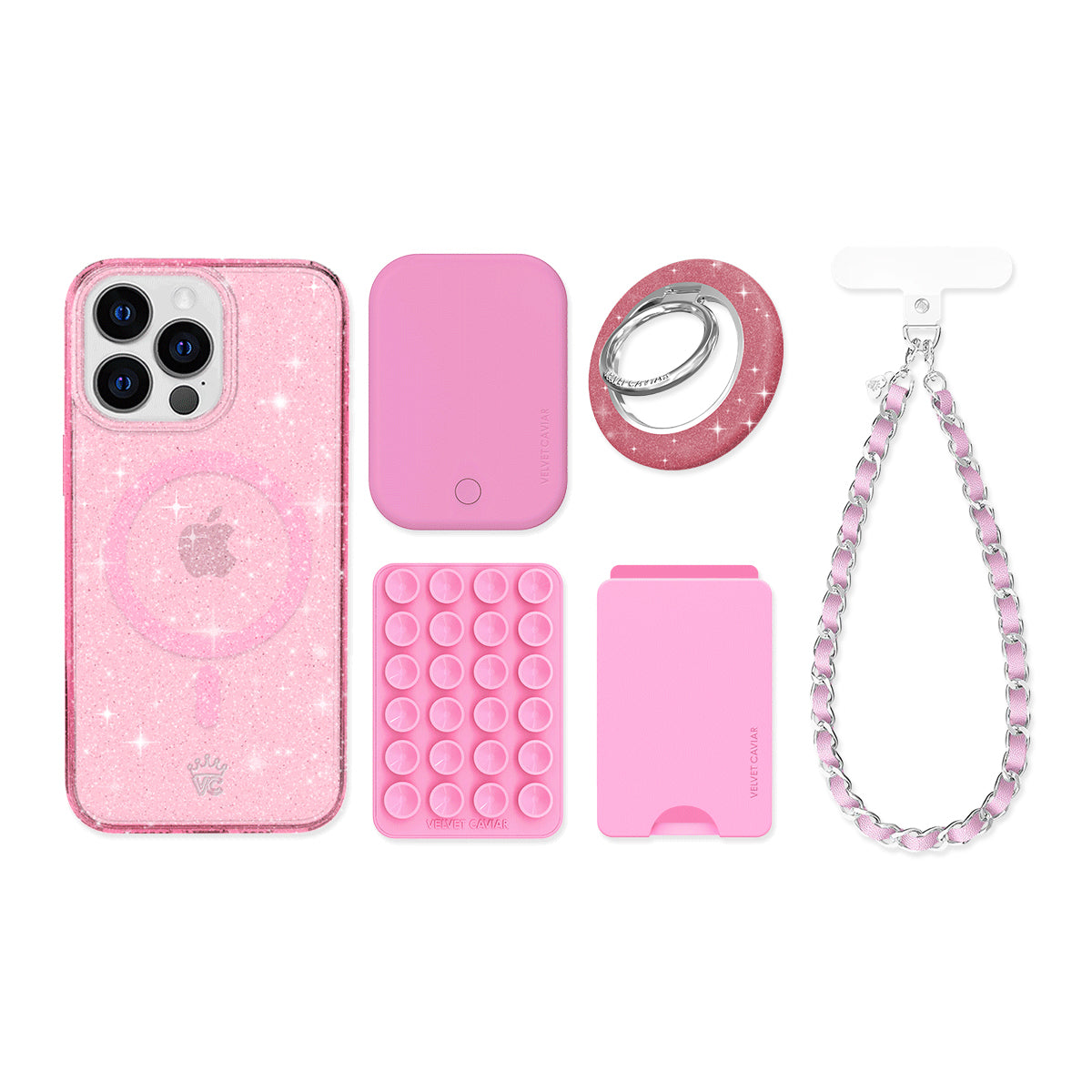 Pink Stardust Glitter iPhone Bundle Set - Image 3