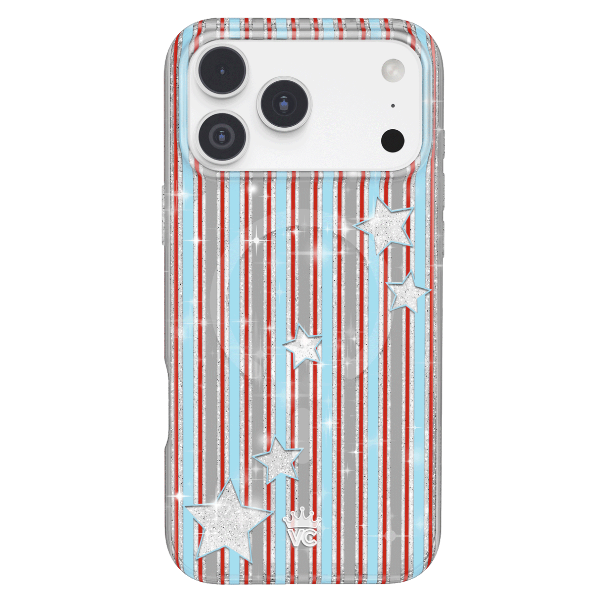 Stars & Stripes Glitter iPhone Case - Image 6