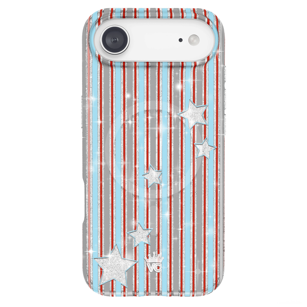 Stars & Stripes Glitter iPhone Case