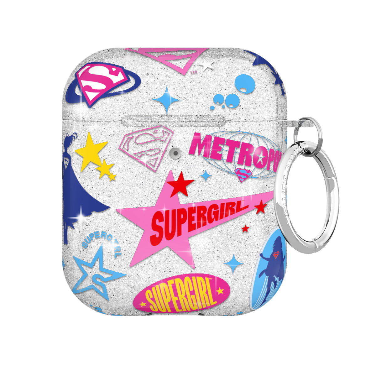 Supergirl Krypto Glitter AirPod Case