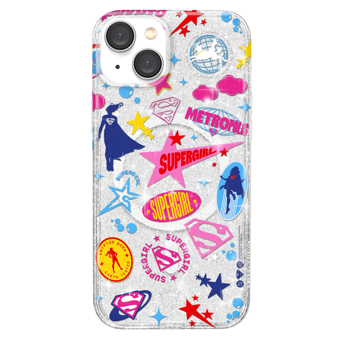 Supergirl Krypto Glitter iPhone Case - Image 6