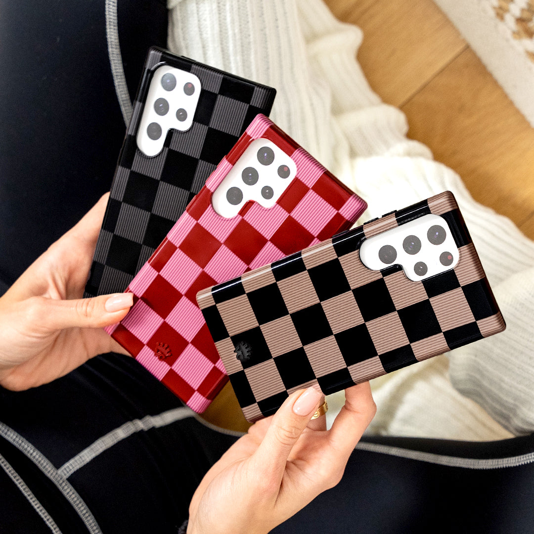 Rose Vibe Checkered Samsung Case - Image 2