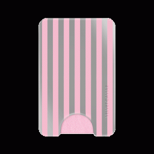 Pink Chrome Stripes MagSafe Wallet