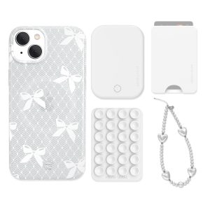 Vintage Lace Bows iPhone Bundle Set - Wallet