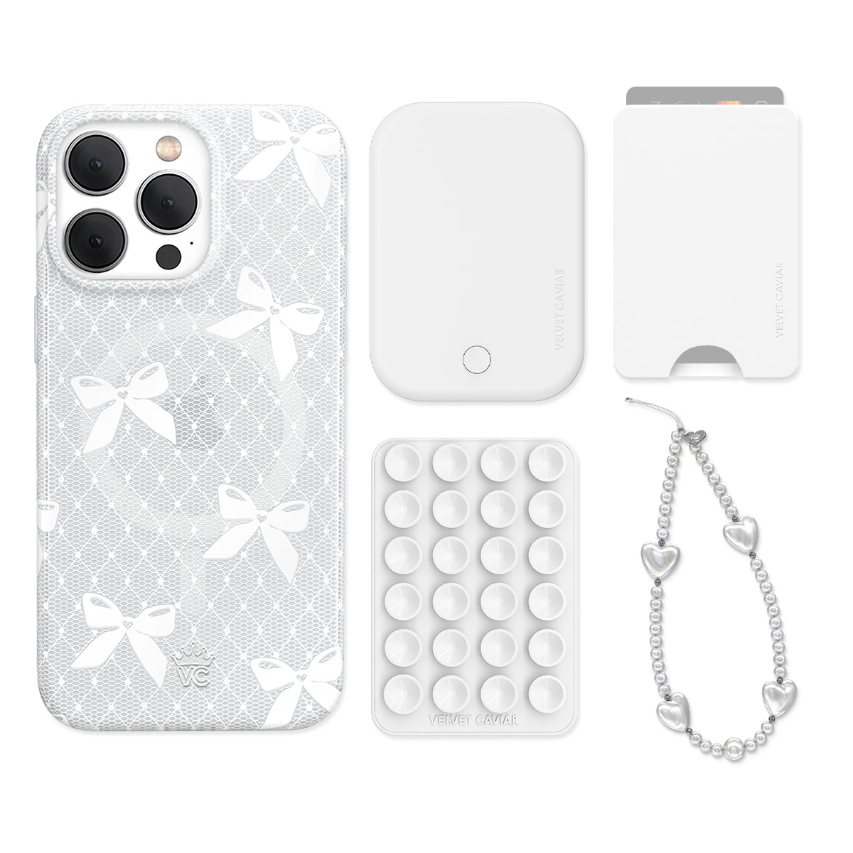 Vintage Lace Bows iPhone Bundle Set - Wallet - Image 2
