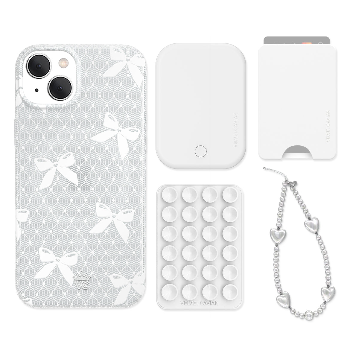 Vintage Lace Bows iPhone Bundle Set - Wallet - Image 4