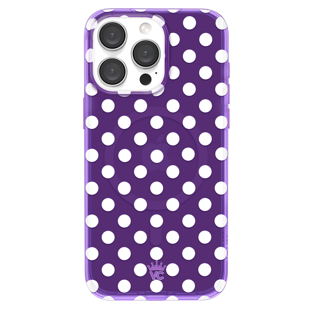 Violet Glow Polka Dot iPhone Case - Image 6