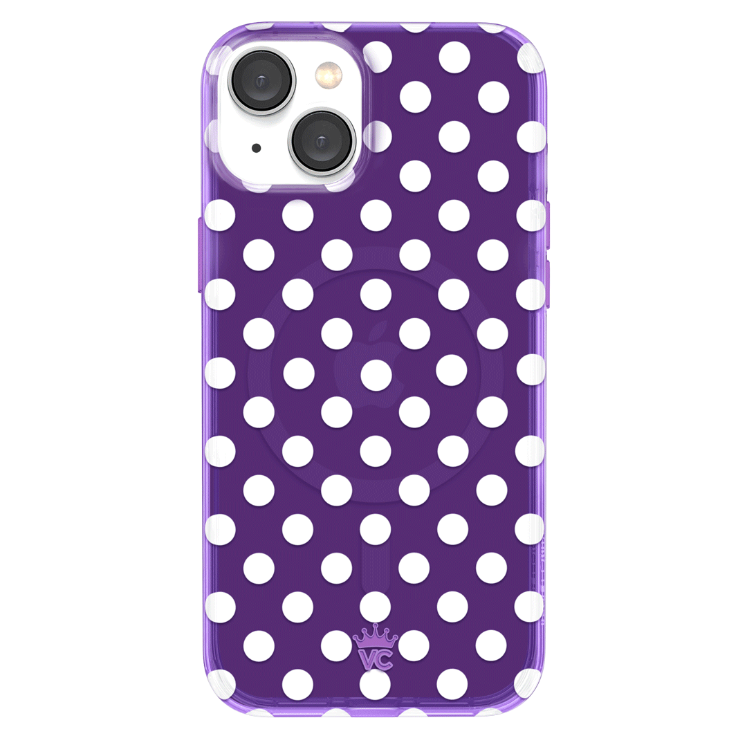 Violet Glow Polka Dot iPhone Case