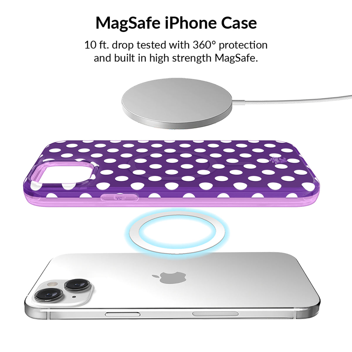 Violet Glow Polka Dot iPhone Bundle Set - Image 2